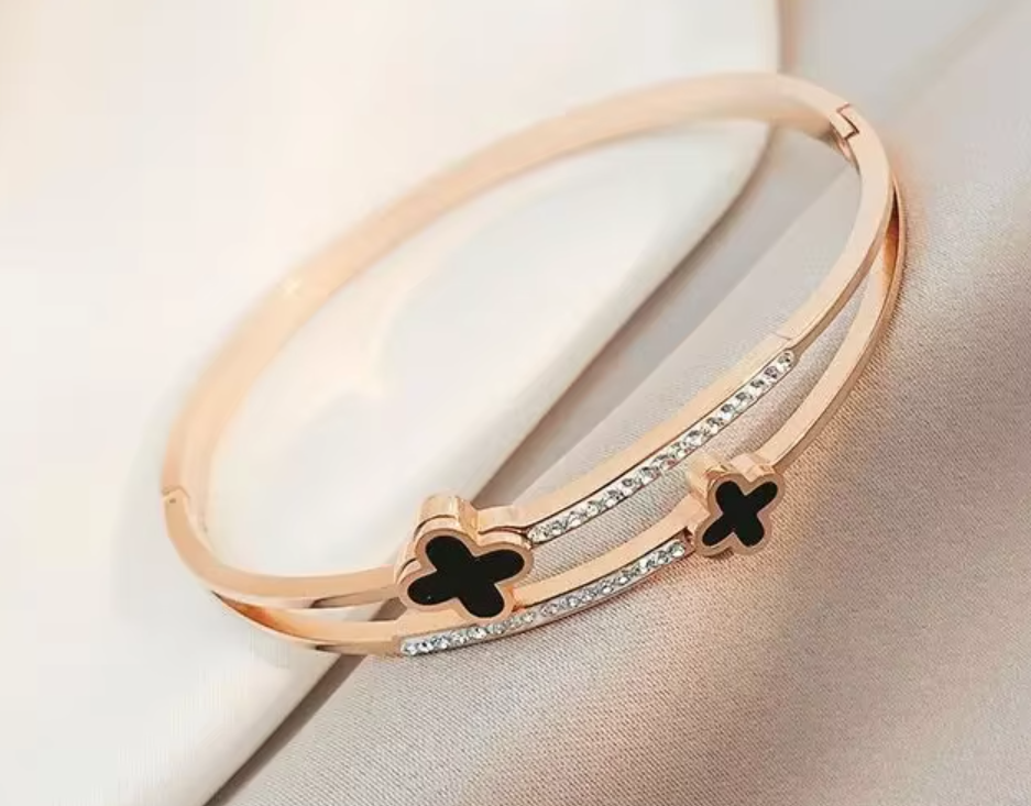 Sparkly Bangle for Stacking! Rose Gold Effect
