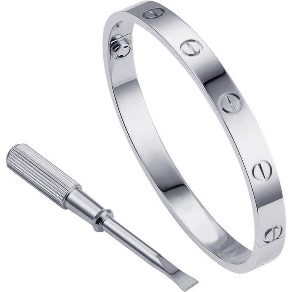 A Love-ly Series Bracelet Bangle Screw Design - Silver