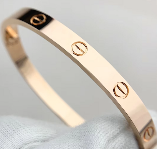 A Love-ly Series Bracelet Bangle Screw Design - Gold