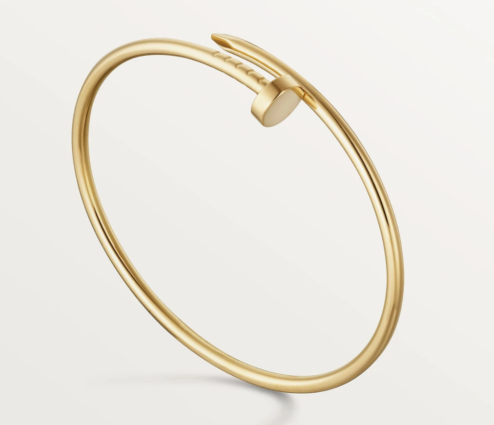 'C' Nail Bangle - Gold effect